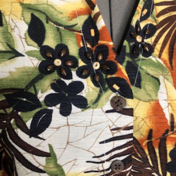 Silk Land 3/4 Sleeve Button Jacket Size L - Picture 2 of 6